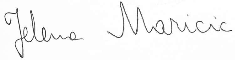 signature of Jelena Maricic